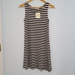 NWT Black and white stripped tank top dress